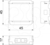 Imagem de Adaptador para aparelhagem rodada a 90º 45x45mm, St