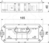 Imagem de Suporte de aparelhos universal para 3 aparelhagens Modul 45 165x76x40, PA, preto, 9011