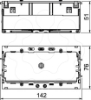 Imagem de Caixa de aparelhagem dupla 51x76x142, PA, cinzento, 7011