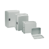 Imagem de Caixa industrial metalica - tampa lisa baixa - A105xL105xP49 - IP55 - cinzento RAL 7035