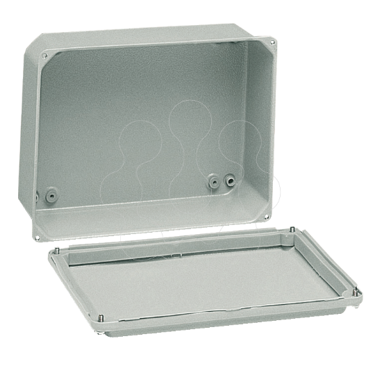 Imagem de Caixa industrial metálica - tampa lisa baixa - A155xL105xP61 - IP55 - cinzento RAL 7035