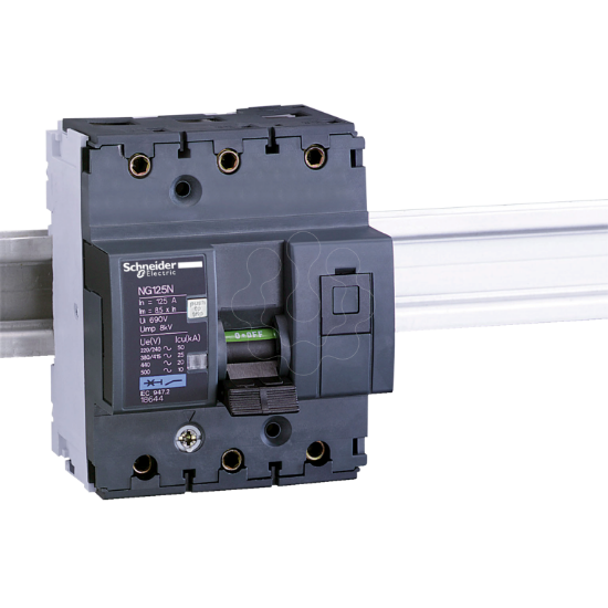 Imagem de Miniature circuit breaker Acti9 NG125N 3P 100 A C curve 25 kA IEC 60947 2