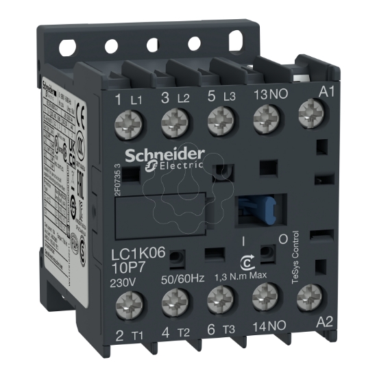 Imagem de contactor TeSys LC1-K - 3 poles - AC-3 440V 9 A - coil 230 V AC