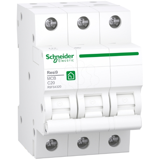 Imagem de Disjuntor Resi9 3P  20A Curva C 3000A IEC 60898 1