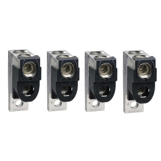 Imagem de Bornes aluminio p/ 2 cabos 35 240mm2 + separador de fases NSX400/630 INV/INS