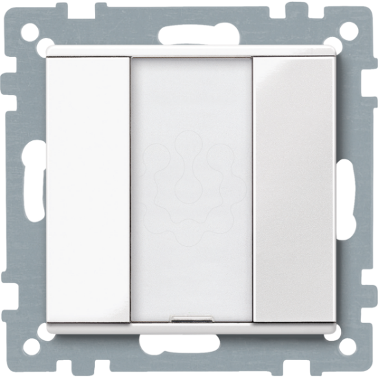 Imagem de Pulsador Dinamico 1 elemento plus branco polar brilhante System M