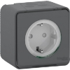 Imagem de Tomada 2P+T monobloco com obturadore, Mureva Styl, IP55, 16A, Cinzento