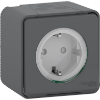 Imagem de Tomada 2P+T monobloco com obturadore, Mureva Styl, IP55, 16A, Cinzento