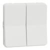 Imagem de Comutador de escada duplo, Mureva Styl, encastrar/saliente, IP55, 16A, Branco