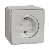 Imagem de Tomada 2P+T monobloco com obturadores, Mureva Styl, saliente, IP55, 16A, Branco