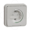 Imagem de Tomada 2P+T monobloco, Mureva Styl, com obturadores e garras, encastrar, IP55, 16A, Branco