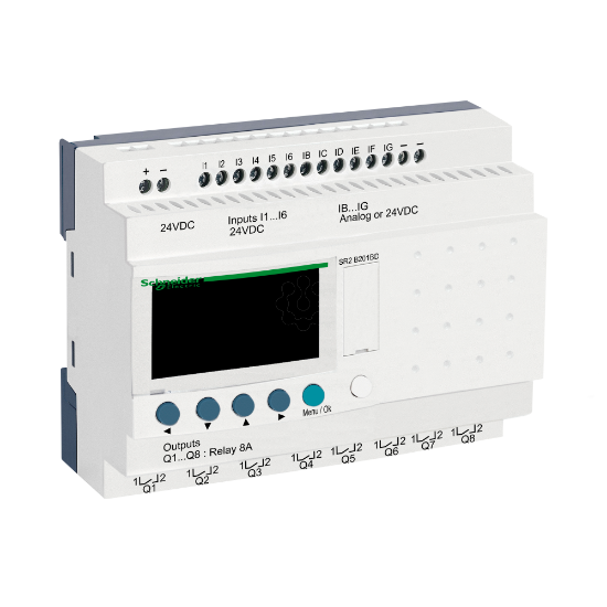 Imagem de Rele inteligente compacto zelio logic - 20 e s - 24 v cc – relogio - ecra