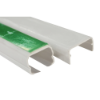 Imagem de Dexson - mini calha - 20x12 mm - 1 compartimento - adesivo - PVC - branco