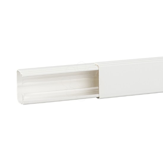 Imagem de Dexson - calha - 40x25 mm - 1 compartimento - sem adesivo - PVC - branco
