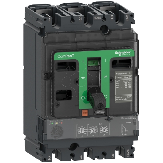 Imagem de ComPacT DISJUNTOR NSX100N 50kA CA 3P3D 100A 22