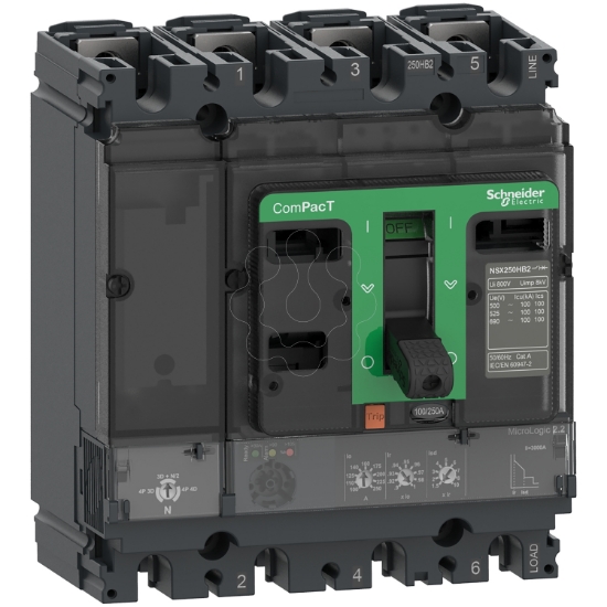 Imagem de ComPacT Disjuntor NSX100B 25kA CA 4P 100A 22
