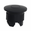 Imagem de Tampao redondo para unidades o 22 mm - preto - conjunto  de 10