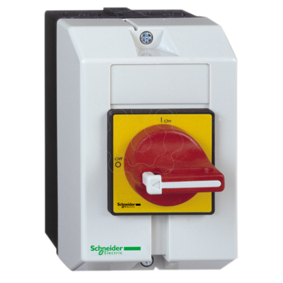 Imagem de interruptor seccionador principal paragem de emergencia em caixa 3P 16A