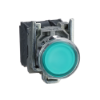 Imagem de Botão de pressão iluminado verde ø 22 – mola encastrada - 24 v - 1no+1nc