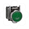 Imagem de Botão de pressão iluminado verde ø 22 – mola encastrada - 24 v - 1no+1nc