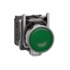 Imagem de Botão de pressão iluminado verde ø 22 – mola encastrada - 24 v - 1no+1nc