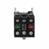 Imagem de Botão de pressão iluminado verde ø 22 – mola encastrada - 24 v - 1no+1nc