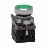 Imagem de Botão de pressão iluminado verde ø 22 – mola encastrada - 24 v - 1no+1nc