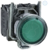 Imagem de Botão de pressão iluminado verde ø 22 – mola encastrada - 24 v - 1no+1nc