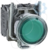 Imagem de Botão de pressão iluminado verde ø 22 – mola encastrada - 24 v - 1no+1nc