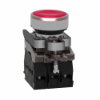 Imagem de Botão de pressão iluminado vermelho ø 22 – mola encastrada - 24 v - 1no+1nc