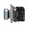 Imagem de Botão de pressão iluminado azul ø 22 – mola encastrada - 24 v - 1no+1nc