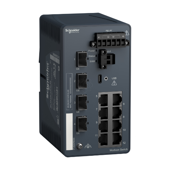 Imagem de Modicon Managed Switch - 8 portos para cobre + 4 Gigabit SFP