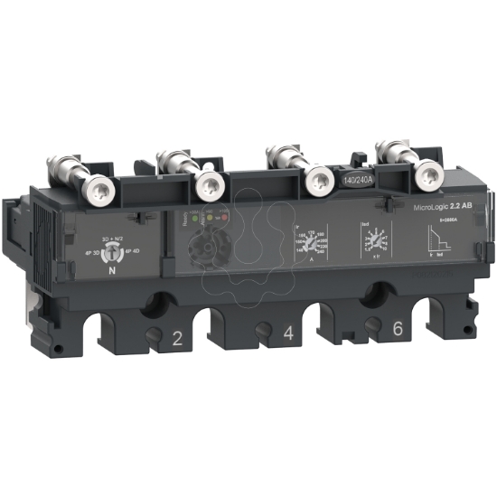 Imagem de Disparador MicroLogic 2.2 AB para disjuntores ComPacT NSX 100/160/250 eletronico capacidade 100A 4 polos 4d