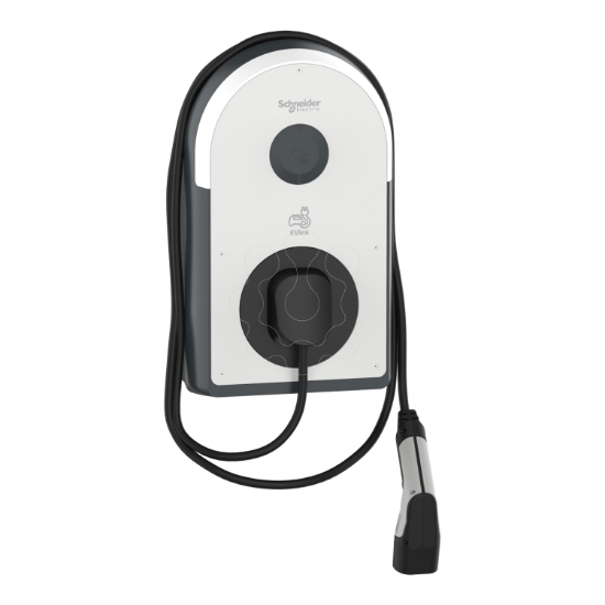 Imagem de Carregador EVlink Pro AC/AC Metal 11kW 16A 3P+N T2 cabo incluido RDC DD 6mA RCD Asi 30mA MNx aux.