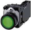 Imagem de Botão de pressão, iluminado, 22mm, redondo, plástico, azul, 1NA+1NF, 24V CA/CC