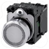 Imagem de Botão de pressão, iluminado, 22mm, redondo, metal, alto brilho, transparente, botão de comando, 1NA+1NF