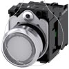 Imagem de Botão de pressão, iluminado, 22mm, redondo, metal, alto brilho, transparente, botão de comando, 1NA+1NF
