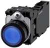 Imagem de Botão de pressão, iluminado, 22mm, redondo, plástico, branco, 1NA, 24V CA/CC