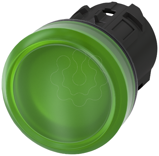 Imagem de Sinalizador luminoso 22mm redondo metal alto brilho ambar lente plano