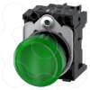 Imagem de Sinalizador luminoso 22mm redondo plastico azul lente plano 24V CA/CC