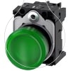 Imagem de Sinalizador luminoso 22mm redondo plastico azul lente plano 24V CA/CC