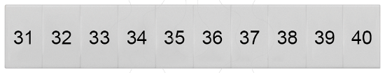 Imagem de Placa de designação, frente, com 71-80, vertical, largura dos terminais: 8,2 mm