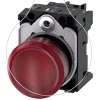 Imagem de Sinalizador luminoso 22mm redondo plastico verde lente plano 230V CA