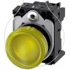 Imagem de Sinalizador luminoso 22mm redondo metal alto brilho azul lente plano 24V CA/CC