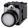 Imagem de Botão de pressão, iluminado, 22mm, redondo, plástico, transparente, 1NA, 230V CA