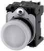 Imagem de Sinalizador luminoso 22mm redondo plastico vermelho lente plano 230V CA