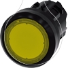 Imagem de Botão de pressão, 22mm, redondo, metal, alto brilho, preto, botão de pressão