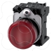 Imagem de Sinalizador luminoso 22mm redondo plastico verde lente plano 230V CA