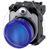 Imagem de Sinalizador luminoso 22mm redondo metal alto brilho transparente lente plano 24V CA/CC
