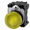 Imagem de Sinalizador luminoso 22mm redondo metal alto brilho azul lente plano 24V CA/CC